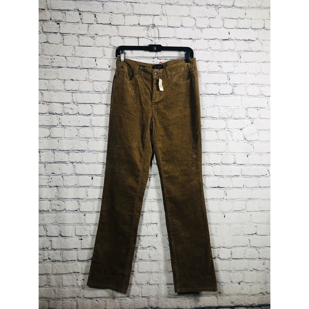 Talbots Women's Corduroy Pants Curvy Straight Leg Stretch Tan Brown Size 6 NWT